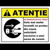 Placuta nu suprasolicitati priza poate produce un incendiu